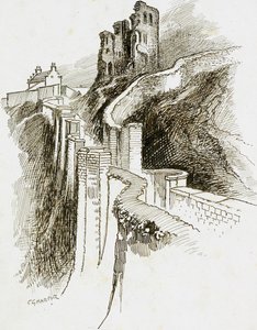 Schloss Scarborough, North Yorkshire von Charles George Harper