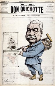Ferdinand de Lesseps - von Gilbert-Martin, in „Le Don Quixote“ vom 01.09.1882
