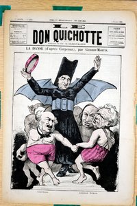 Titelblatt von „Le Don Quixote“, Nummer 294, Satirisch in Farben