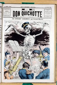 Titelblatt von Le Don Quichotte, Nummer 422, Satirisch in Farben von Charles Gilbert Martin