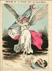 Cover der "Le Don Quixote", Nummer 682, Satirisch in Farben von Charles Gilbert Martin