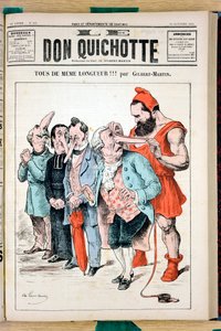 Cover von „The Don Quixote“, Nummer 592, Satirisch in Farben