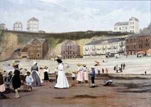 Am Strand. Gravur von Gillot, ca. 1900
