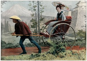 Rikscha, Kutsche Japans von Charles Gillot