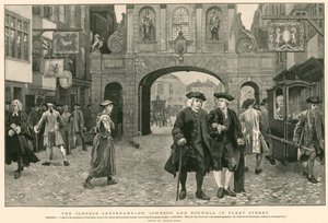 Das Johnson-Jubiläum: Dr. Johnson und Boswell in der Fleet Street von Charles Green