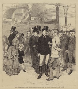 Die Metropolitan-Pferdeshow, eine Skizze in der Landwirtschaftshalle von Charles Green