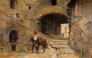 Anticoli Corrado in den Sabiner Bergen, 1883 von Charles H. Poingdestre