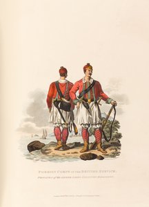Fremdkorps im britischen Dienst. Soldaten des griechischen Leichtinfanterieregiments