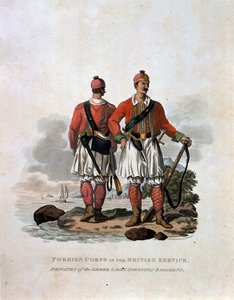 Ausländische Korps im britischen Dienst, Soldaten des griechischen Leichtinfanterieregiments, aus 