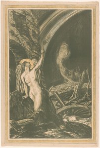 Allegorie auf die Wiedergeburt der Kunst nach dem Ersten Weltkrieg von Charles Haslewood Shannon (signed by artist)