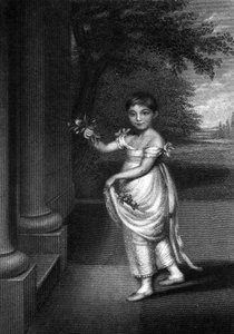 Elizabeth Barrett Moulton-Barrett im Alter von neun Jahren, graviert von G. Cook, ca. Mitte des 19. Jahrhunderts von Charles Hayter