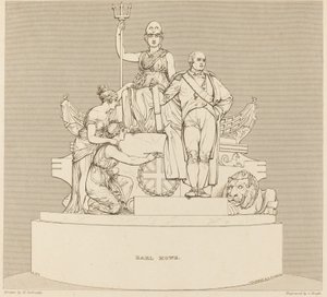 Denkmal für Earl Howe von Charles Heath after Henry Corbould after John Flaxman