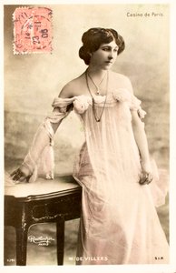 Alte Postkarte/M de Villers/Schauspielerin/Casino de Paris
