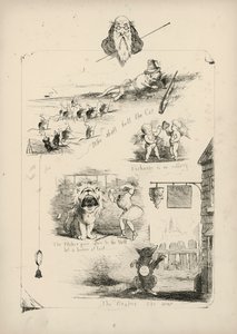 Seite aus Sprichwörter mit Bildern von Charles Henry (after) Bennett