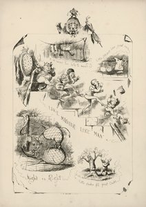 Seite aus Sprichwörter mit Bildern von Charles H Bennett von Charles Henry (after) Bennett