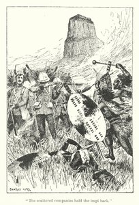Die verstreuten Kompanien hielten das Impi zurück von Charles Henry Malcolm Kerr