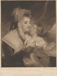 Lady Dashwood und Kind von Charles Howard Hodges