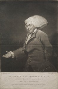 Mr. Edwin in der Rolle von Lingo von Charles Howard Hodges