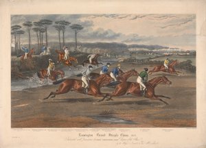 Eines von vier: Leamington Grand Steeple Chase ... 1837. Platte 3. Mr. Clifford auf Gräfin ...