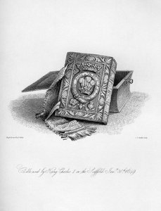 Bibel, die von König Karl I. auf dem Schafott benutzt wurde, 30. Januar 1649, 1840