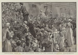 Weihnachtsbaum in der Kinderstation des Londoner Krankenhauses, Whitechapel von Charles J. Staniland