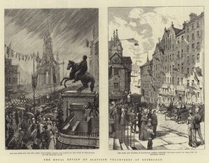 Die königliche Überprüfung der schottischen Freiwilligen in Edinburgh