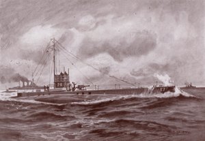 Ein U-Boot an der Oberfläche