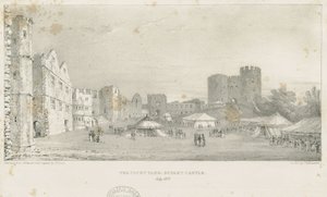 Dudley Castle - Der Bergfried (Lithographie, Jul 1837) von Charles Joseph Hullmandel
