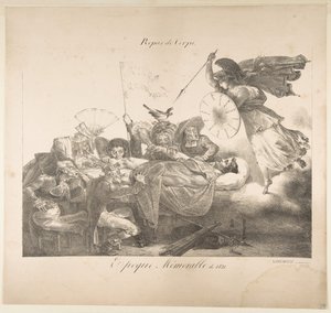 Repas de Corps. Denkwürdige Epoche von 1821, 1821 von Charles Joseph Hullmandel