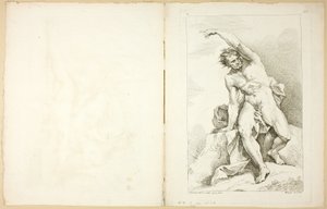Figur (recto und verso), aus Premier livre de figures d’Academies gravées en Partie par les Professeurs de l’Académie Royale von Charles Joseph Natoire