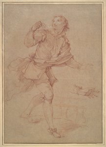 Studie eines jungen Mannes, Studie für den Wandteppich, Sancho von Charles Joseph Natoire