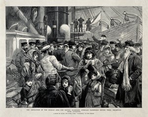 Die russischen Juden werden vor der Auswanderung aus Liverpool von einem Arzt untersucht, 1891 von Charles Joseph Staniland