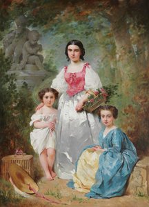 Porträt der Familie Gros, 1860 von Charles Joshua Chaplin