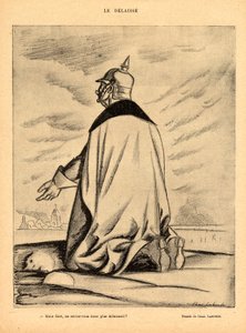Rotes Lachen, Satirisch in Schwarz-Weiß von Charles Laborde