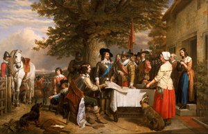 Der Vorabend der Schlacht von Edge Hill, 1642, 1845 von Charles Landseer