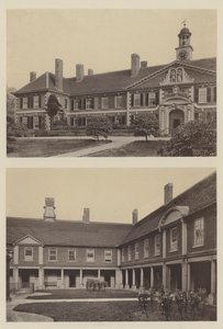 Morden College, Blackheath, Kent, Eingang und Teil des Hofes von Charles Latham