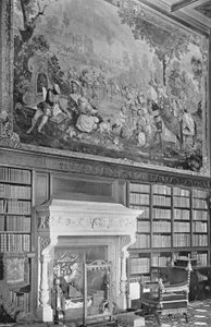 Wandteppich in der Bibliothek von Charles Latham