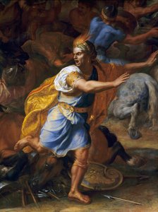 Ein verängstigter Mann (Detail) von Charles Le Brun