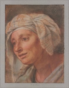 Königin mit Kopftuch aus den "Königinnen zu Füßen Alexanders des Großen" von Charles Le Brun