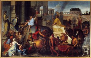 Der Triumph Alexanders oder Einzug Alexanders des Großen in Babylon von Charles Le Brun