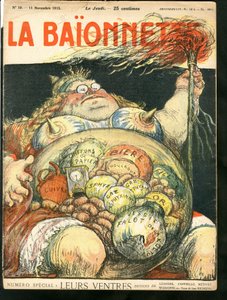 Cover von „La Baionnette“, satirisch in Farben
