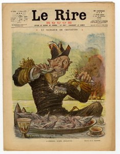 Cover von „Das rote Lachen“, Satirisch in Farben von Charles Leandre