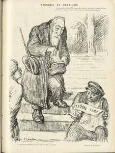 Illustration von Charles Leandre (1862-1934) in Le Rire, 31/12/21 - Theorie und Praxis - Nobelpreis - Lenin, Frankreich Anatole von Charles Leandre