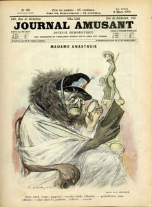 Illustration von Charles Léandre (1862-1934) für das Titelblatt von Le Journal Fun