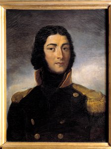 Porträt von General Louis Lazare Hoche (1768-1797) in Kapitänsuniform 1792 Gemälde von Charles Victor Lefebvre (1805-1882) 19. Jahrhundert von Charles Lefebvre