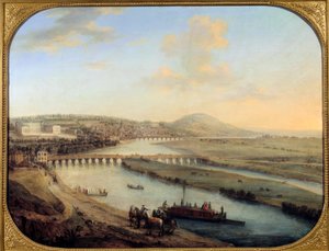 Blick auf die Insel Seguin, die Brücke von Sèvres und Saint Cloud