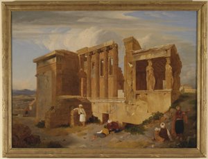 Das Erechtheum, Athen, mit Figuren im Vordergrund von Charles Lock Eastlake