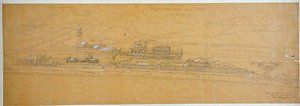 Entwürfe für die Umgestaltung der Dünen in Ostende einschließlich des Ferienhauses der belgischen Königsfamilie von Charles Louis Girault