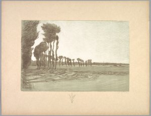 Suite von Landschaften: Landschaft, Platte 5, Remarque, Drei Weizenhalme von Charles Marie Dulac