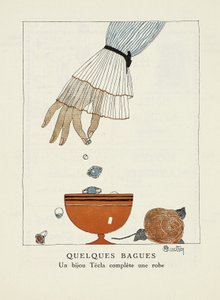Werbung für "Tecla", aus Gazette de Bon Ton, veröffentlicht 1920